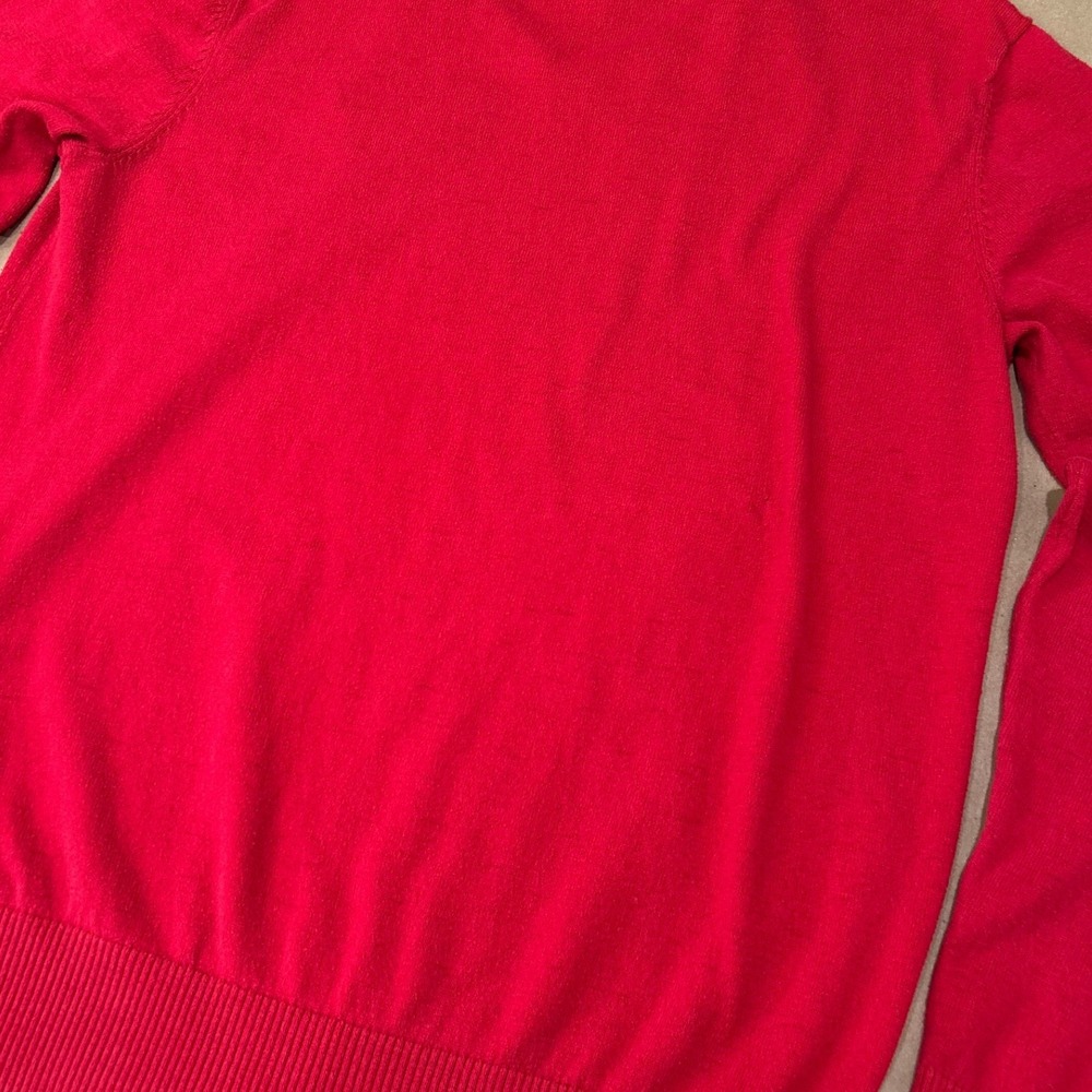 American Eagle Red V-Neck Sweater Mens Medium - Picture 10 of 11